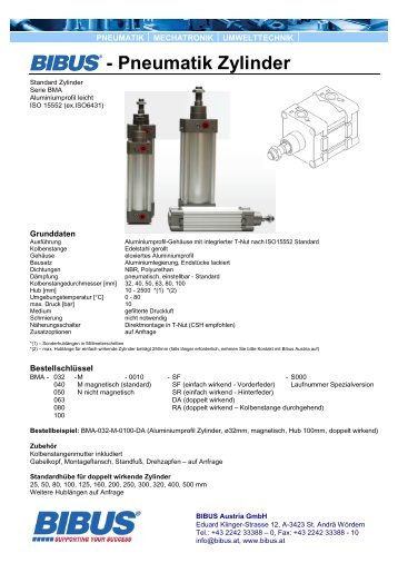 - Pneumatik Zylinder - BIBUS Austria