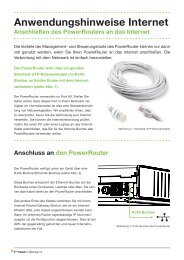 Anwendungshinweise Internet - the PowerRouter