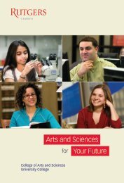 Arts and Sciences Your Future - Rutgers University-Camden ...