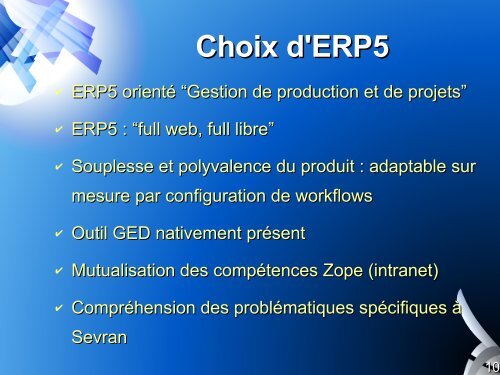 exemple de dÃ©ploiement d'un ERP open-source ... - (RMLL) 2007