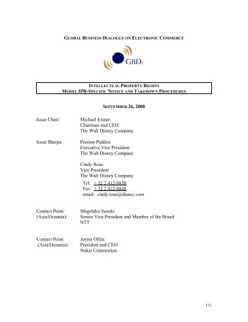 EN PDF 112 KB - Global Business Dialogue on Electronic Commerce