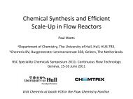 Chemical Synthesis and Efficient Scale-Up in ... - Chemspec Events