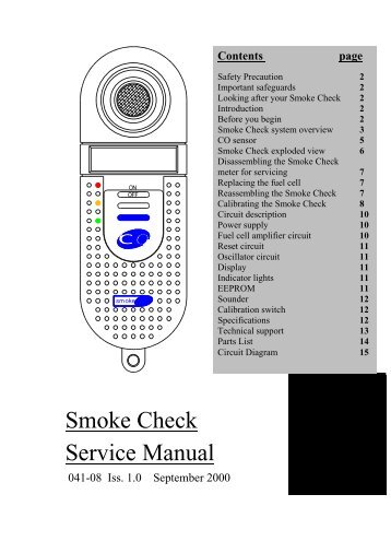 Smoke Check Service Manual - Frank's Hospital Workshop