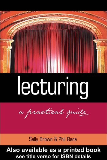 Lecturing: A Practical Guide - Blogs Unpad