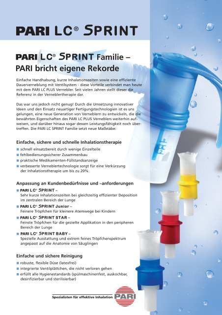 PARI LC SPRINT Folder Deutsch