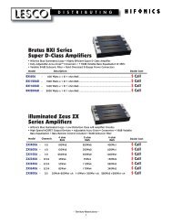 Brutus BXI Series Super D-Class Amplifiers ... - Lesco Distributing