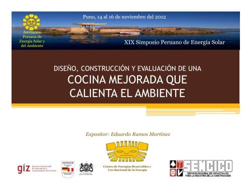 cocina mejorada que calienta el ambiente - Asociación Peruana de ...