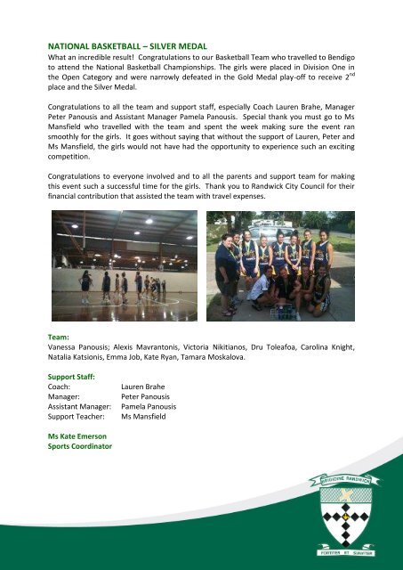 Issue 19 Dec 16th 2011 - Brigidine College Randwick