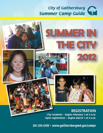 Summer Camp Guide - City of Gaithersburg