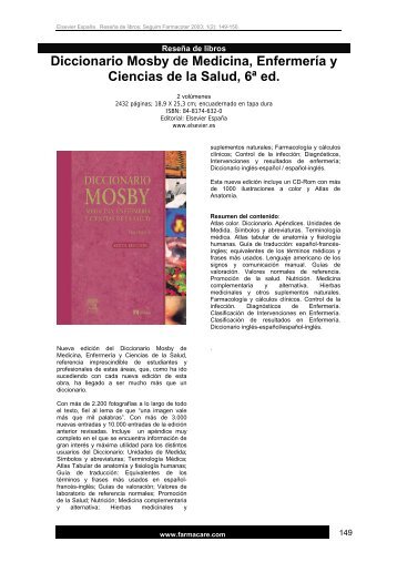 Diccionario Mosby de Medicina, EnfermerÃ­a y Ciencias de la Salud ...