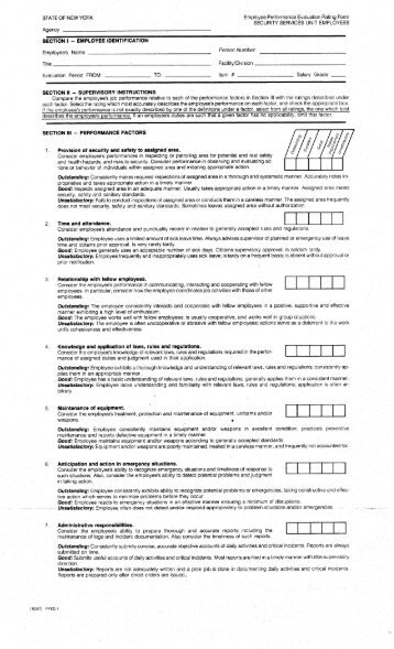 Council 82 Employee Performance Evaluation Rating Form