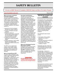 Safety Bulletin - SDSU Research Foundation