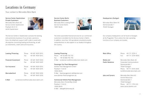 Mercedes-Benz Bank at a Glance