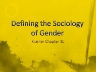 Chapter 1b: Defining the Sociology of Gender