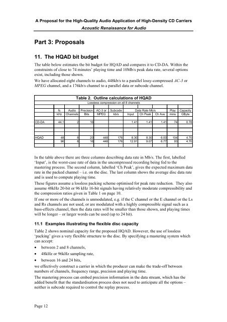 A Proposal for the High-Quality Audio Application of High ... - Meridian