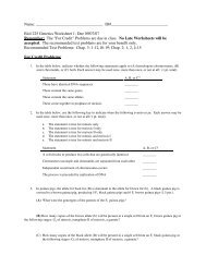 Biol 225 Genetics Worksheet 1