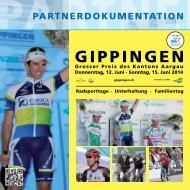 Ihr Auftritt als HAUpt-SpONSOR - Radsporttage Gippingen