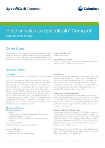 Restharnvolumen SpeediCath® Compact - Coloplast
