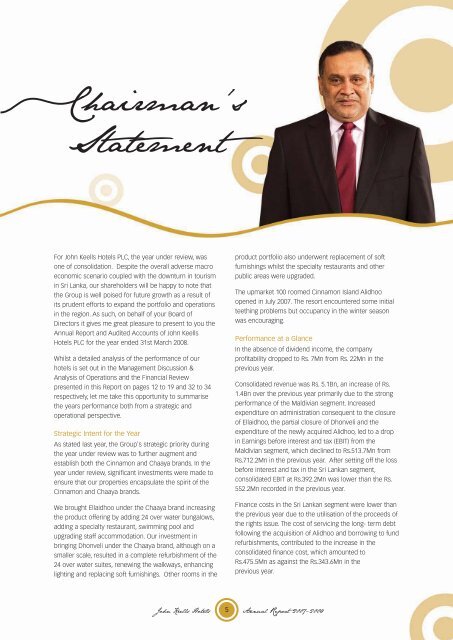 Chairman's Statement