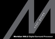 Meridian 568.2 Digital Surround Processor User Guide