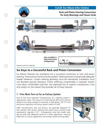 Rack And Pinion Steering Conversion - Total Control Products