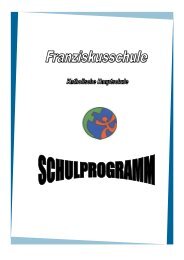 Wir unterrichten qualifiziert und schüler- orientiert - Franziskusschule