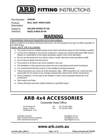 ARB 4x4 ACCESSORIES - Offroad obchod