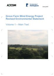 Grove Farm Wind Energy Project Revised Environmental Statement