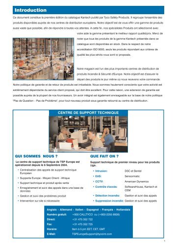 Kantech European Product Catalogue - French ... - IP CCTV GmbH