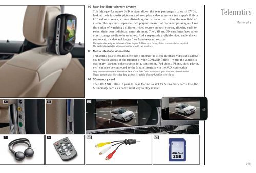 Genuine accessories for the C-Class Saloon & Estate