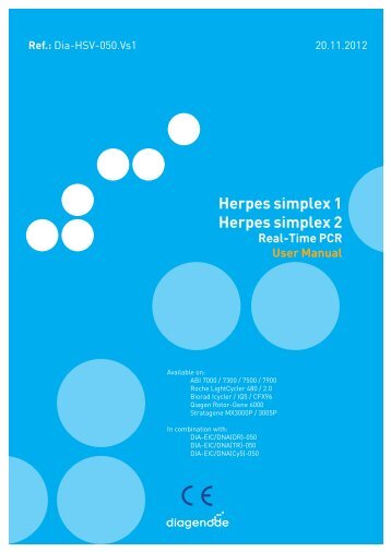 Herpes simplex 1 Herpes simplex 2 - Diagenode Diagnostics
