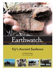 Fiji's Ancient Seafarers Dr. Patrick D. Nunn - Earthwatch Institute