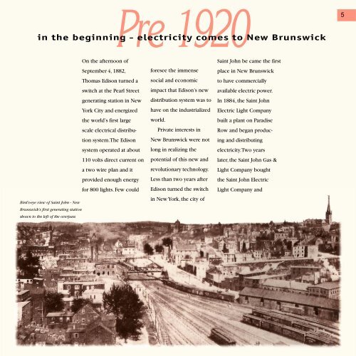 In the beginning New Brunswick Electric Power