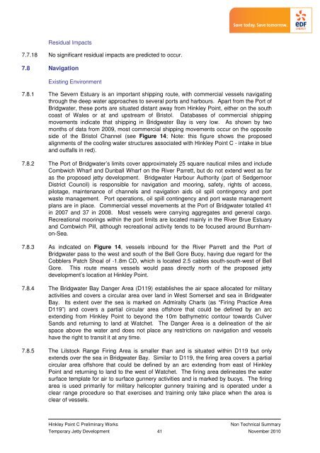 Jetty Non Technical Summary - EDF Hinkley Point