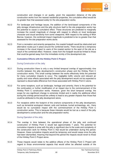 Jetty Non Technical Summary - EDF Hinkley Point