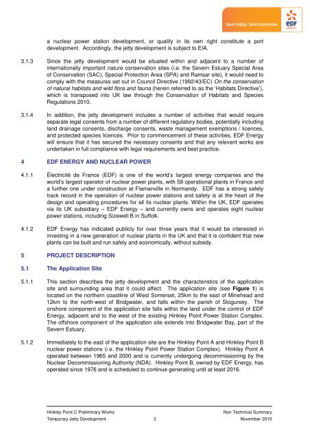 Jetty Non Technical Summary - EDF Hinkley Point