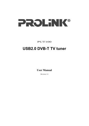 USB2.0 DVB-T TV tuner - PROLiNK