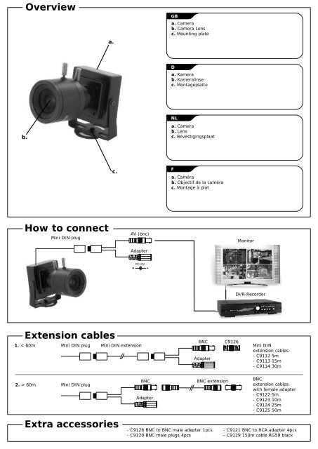 Extension cables Extra accessories - Elro