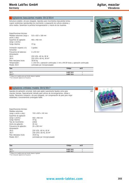 Agitar, mezclar - Wenk Lab Tec