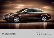 S-Class Price List