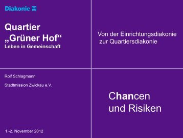 Schlagmann, Rolf: Einrichtungsdiakonie zur Quartiersdiakonie