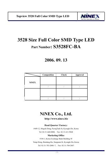 3528 Size Full Color SMD Type LED - Ropla Elektronik Sp. z oo