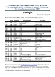 Casi di Istologia - Anatomia Patologica Ospedale Maggiore - Bologna