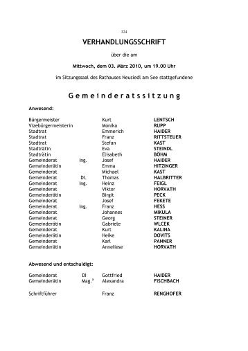 Protokoll GR-Sitzung 03_03_2010 - Die Grünen – Burgenland