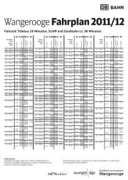 Fahrplan 2012 - Wangerooge