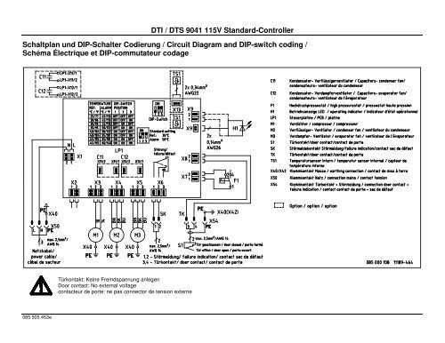 DTI / DTS 9041 115V Standard-Controller Schaltplan ... - Pfannenberg