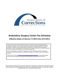 Ambulatory Surgery Center Fee Schedule - Washington Department ...