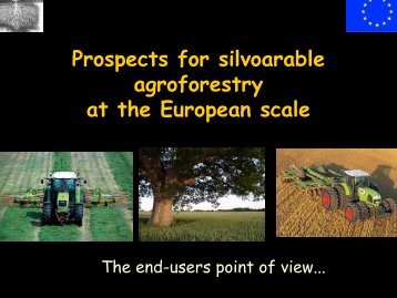 Prospects for silvoarable agroforestry at the European scale - Inra