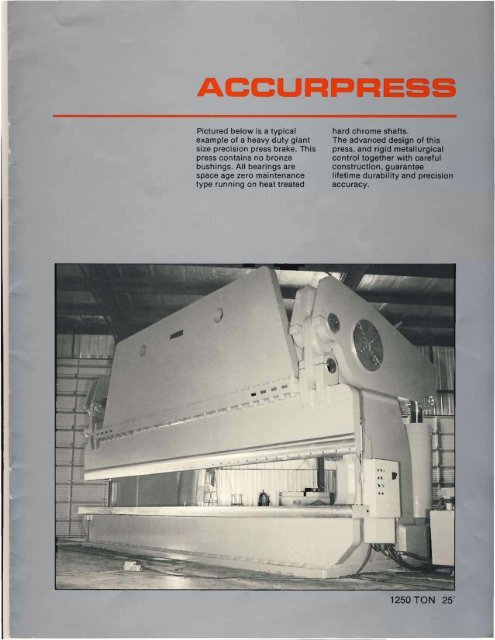 built; by ACCURPRESS - Sterling Machinery