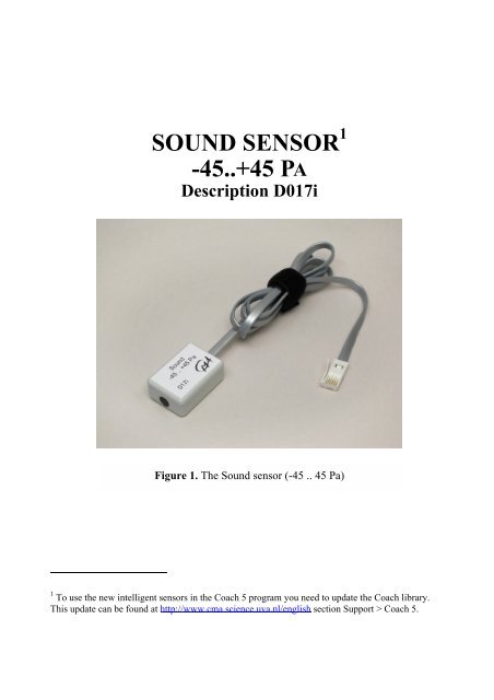 Figure 1. The Sound sensor (-45 .. 45 Pa)